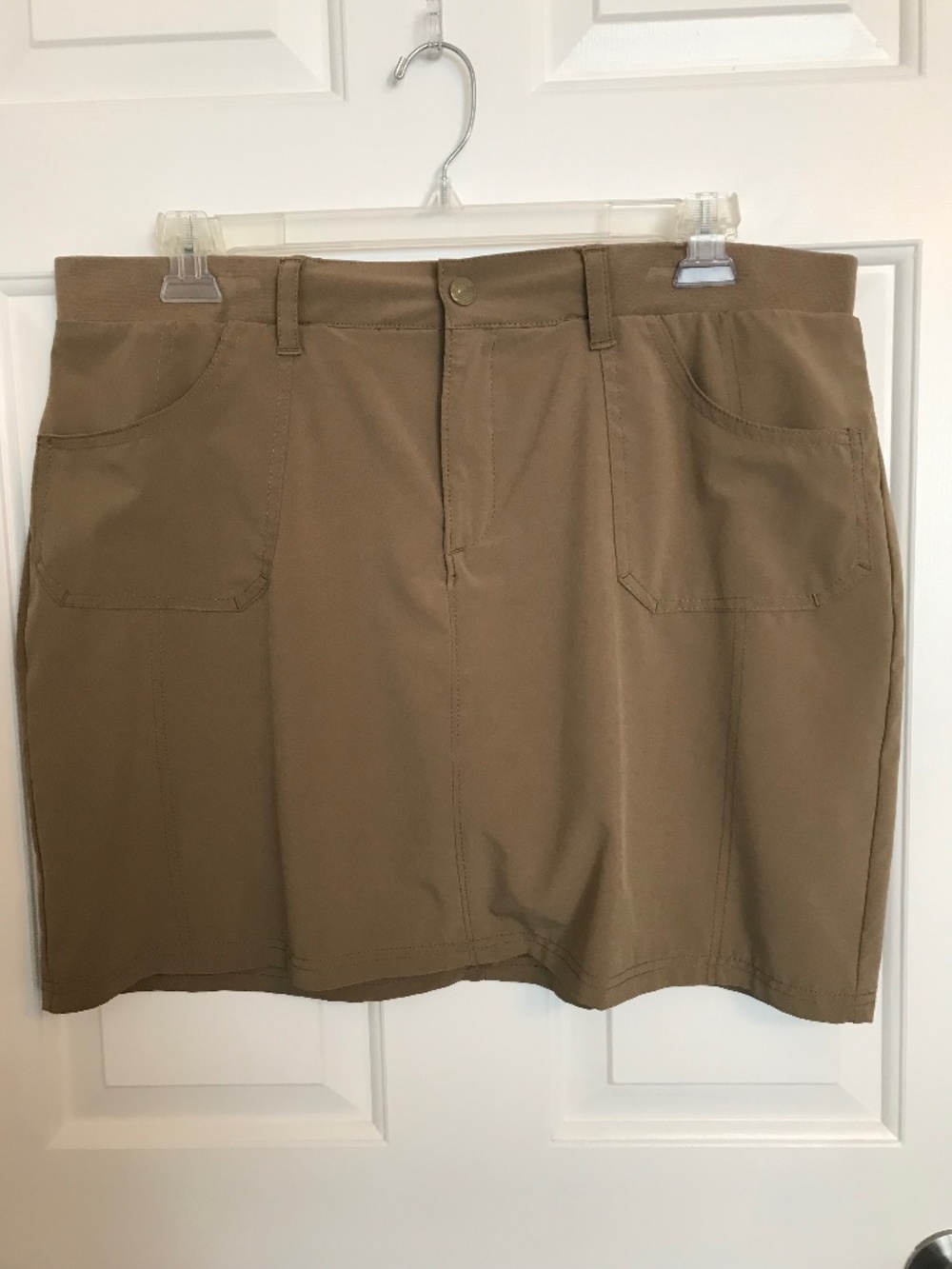 Lee Active Performance Andi Stretch Shorts-with-Skirt Skort Size 16 Beige